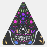 Black Sugar Skull 5 Triangle Stickers