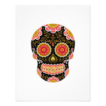 Black Sugar Skull Personalized Announcement