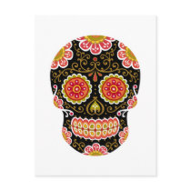 Black Sugar Skull Postcard