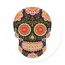 Black Sugar Skull Stickers