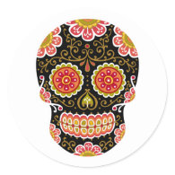 Black Sugar Skull Stickers