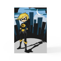 Black Suit Superhero Greeting Card