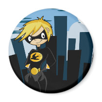 Black Suit Superhero Magnet