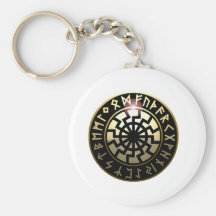 Black Sun wheel Keychain