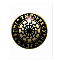 Black Sun wheel Postcard