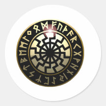 Black Sun wheel Sticker