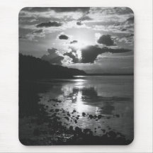 Black Sunset - Study in Monochrome Mousepad