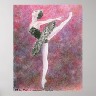 Black Swan Ballet Art Print print