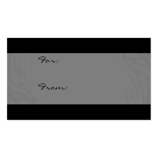 Black Swans Gift Tag Business Card Template (back side)