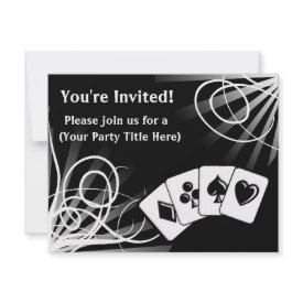 Black Swirl Custom Invitations invitation
