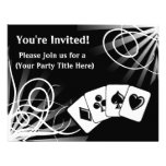 Black Swirl Custom Invitations