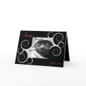 Black Swirl photo Birth Announcement cards by thebabystore Black Swirl photo Birth Announcement cards