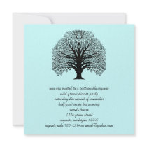 Black Swirl Tree invitations