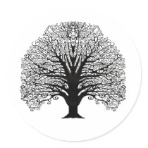 Black Swirl Tree stickers