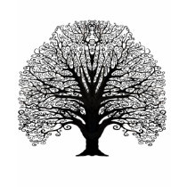 Black Swirl Tree t-shirts by samack Black Swirl Tree t-shirts