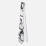 Black Swirls 2 Unique Black/White Design Tie