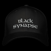 Black Synapse Hat, B&W embroidered hats
