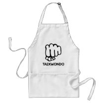 black taekwondo icon aprons