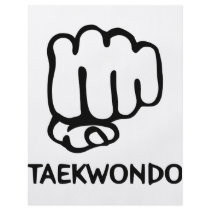 black taekwondo icon flyers