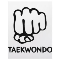 black taekwondo icon letterhead