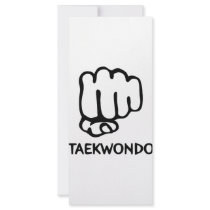 black taekwondo icon rack cards
