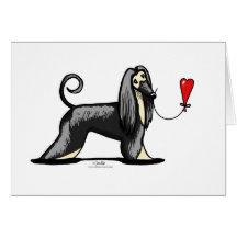 Black & Tan Afghan Hound Card
