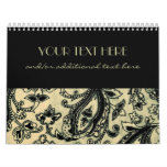 Black &amp; Tan Paisley Wall Calendars