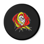 Black Tattoo Fantasy Girl Refrigerator Magnet