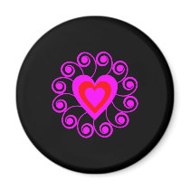 Black Tattoo Heart Art magnets by WhiteTiger_LLC Black Tattoo Heart Art magnets