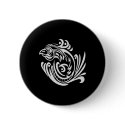 Black Tattoo Tribal Bird buttons by WhiteTiger_LLC Black Tattoo Tribal Bird buttons