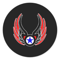 Black Tattoo Wings Star stickers