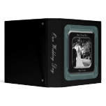 Black & Teal Blue Green Photo Frame Wedding Album binders