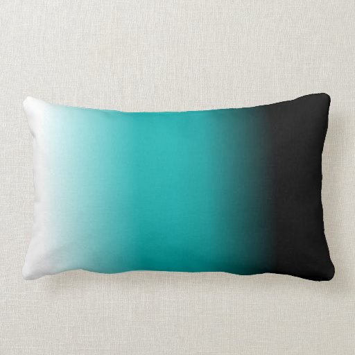 Black Teal White Ombre Throw Pillows Zazzle