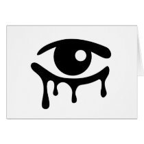 Black Tears Folding Card by Madinagoodway Black Tears Folding Card