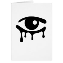 Black Tears Folding Card Vertical by Madinagoodway Black Tears Folding Card Vertical