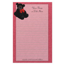 Black Teddy Bear Stationery by Customizables Black Teddy Bear Stationery