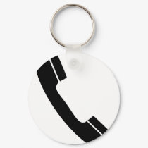 black telephone icon keychains