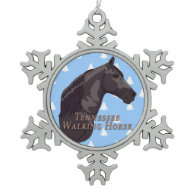 Black Tennessee Walker White Christmas Trees Ornaments