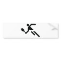 black tennis icon bumper stickers