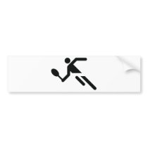 black tennis icon bumper stickers