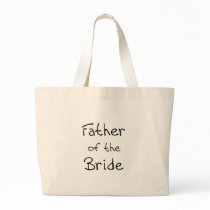 Black Text Father of Bride bags