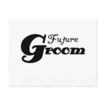 Black Text Future Groom Post Cards