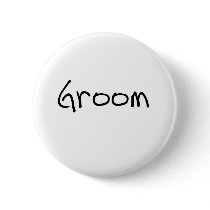 Black Text Groom buttons by weddingsareus Black Text Groom buttons