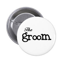 Black Text Groom Button