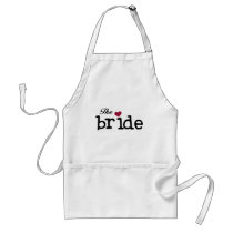 Black Text The Bride Tshirts and Gifts Apron