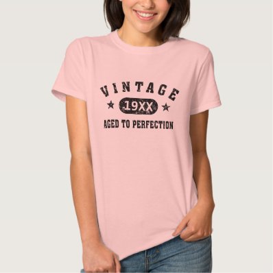 Black Text Vintage Aged to Perfection T-shirt