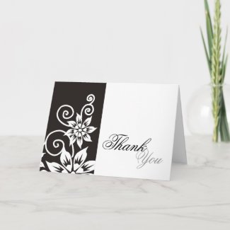 Black Thank You Cards card