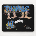 Black Thank You Feet mousepads