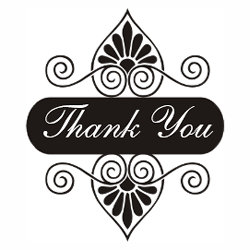 Black Thank You Stickers sticker