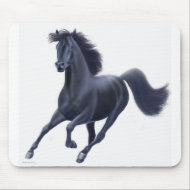 Black Thoroughbred Horse Mousepad mousepad